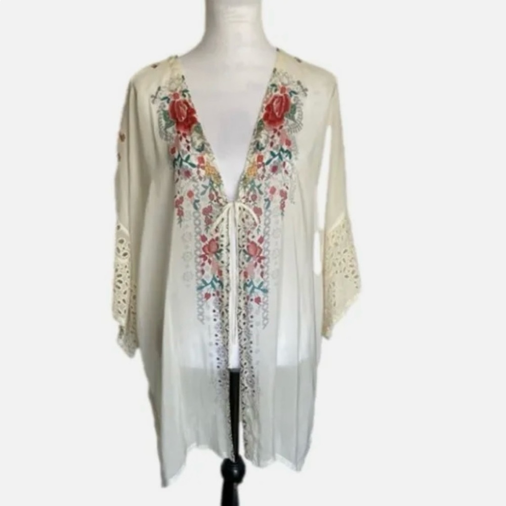 Johnny Was Floral Kimono Size Small